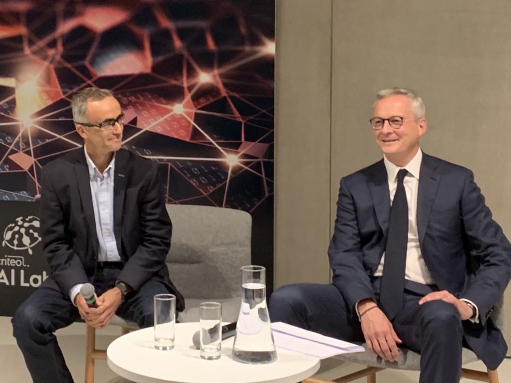 Jean-Baptiste Rudelle, CEO de Criteo et Bruno Le Maire, Ministre de l'Economie et des Finances