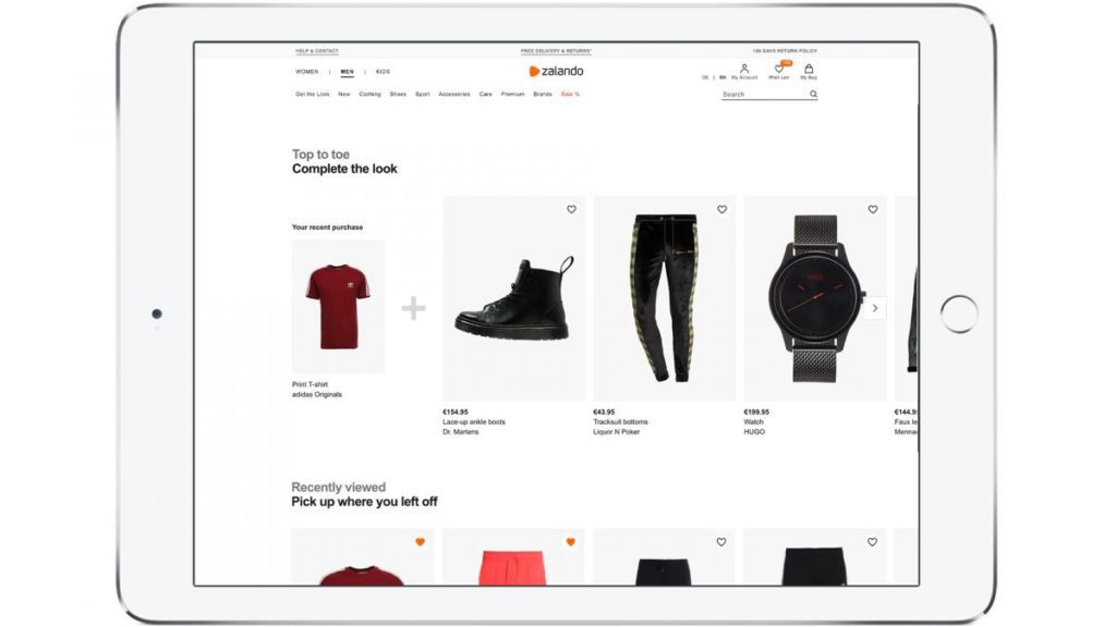 Zalando produit tablette TechTalks