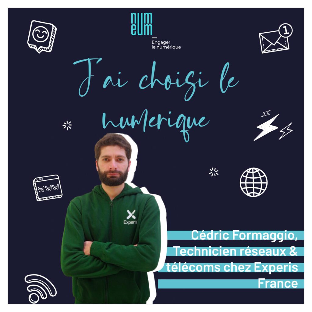 Cedric Formaggio, Technicien réseaux et Télécoms chez Experis France, ex-police scientifique.
